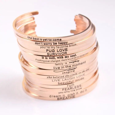 Good Vibes Mantra Bangle-Your Soul Place